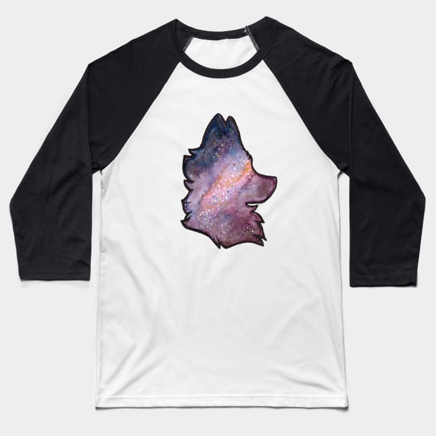 Galaxy Fox Baseball T-Shirt by Temrin